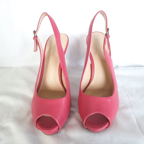 NWT! Le Chateau Sling Back Heels - Picture 2 of 7